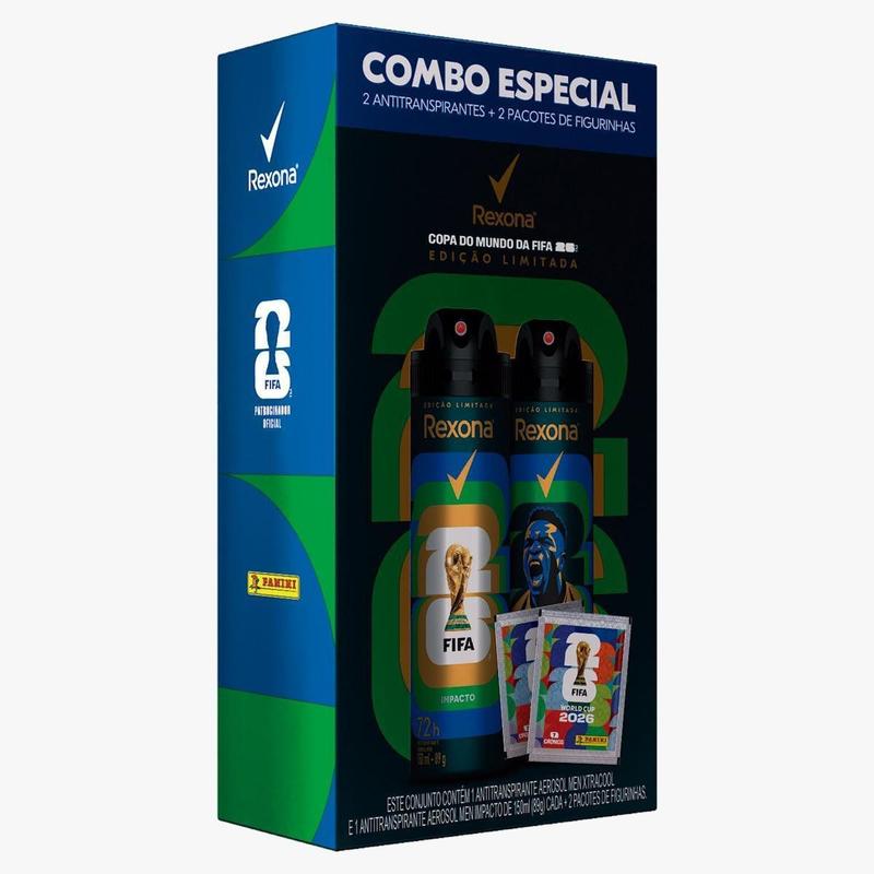 Kit Rexona Men 150ml Xtracool Impacto + 2 Figurinhas Fifa Rexona